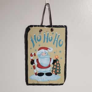 Hand Painted Santa Slate